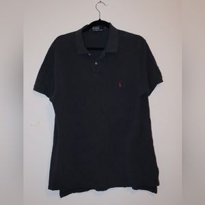 Polo by Ralph Lauren Grey Custom Fit Polo Size: Large